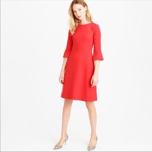 NWT JCrew Bell-sleeve crepe dress